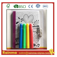Kids Drawing Notebook with Lock and Water Color Pen